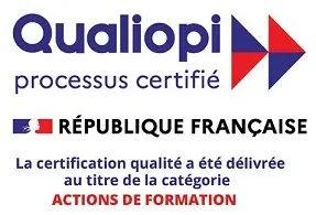 Logo de certification qualiopi pour la catégorie action de formation